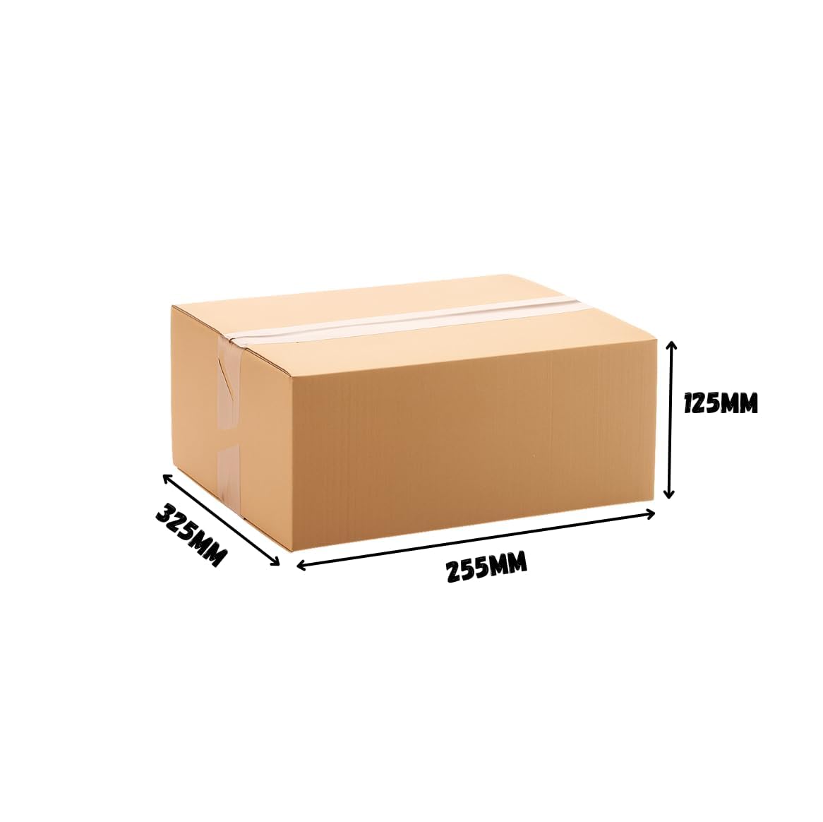 Versandkarton Karton 320 x 250 x 120 mm (Außenmaß 325 x 255 x 125 mm) Faltkarton Verpackungen Bücherkartons 1-wellig rechtekig mit Deckel Braun (100 Stück)