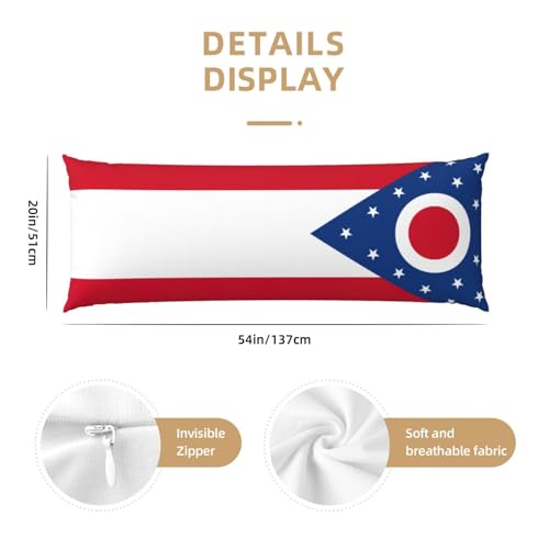 Housse de coussin de corps Ohio en tissu ultra doux esthétique