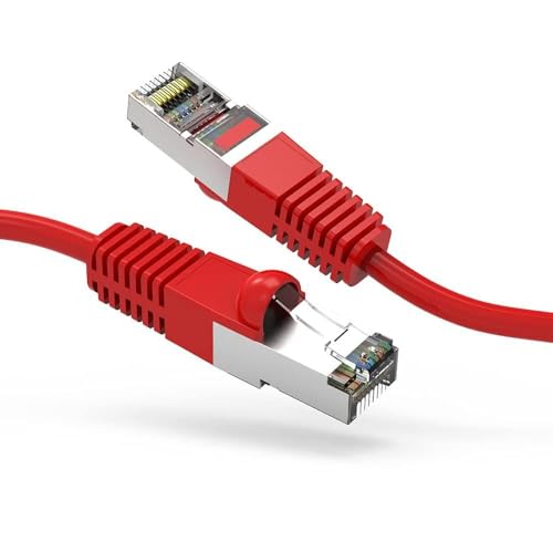 Cable de red Cat6 blindado SSTP 25 pies rojo miniatura 1