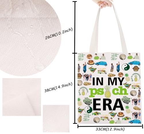 TSOTMO TV Show Merch Gift Detective Gifts Shawn Spencer Tote Bag for TV Fans Comedy Sitcom Pineapple Gift (Psy ERA)2