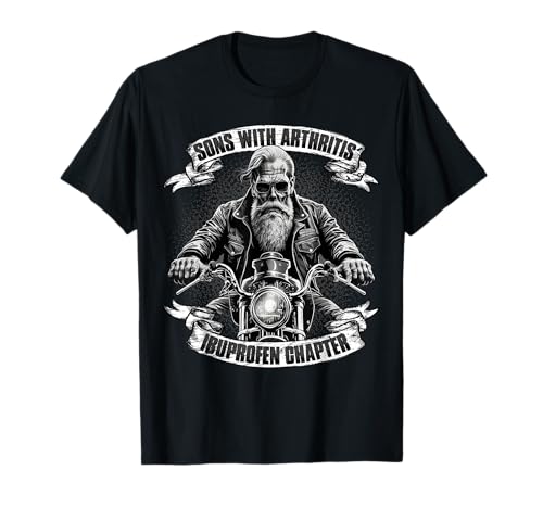 Image of Sons with Arthritis Ibuprofen Chapter Motorcycle Biker T-Shirt