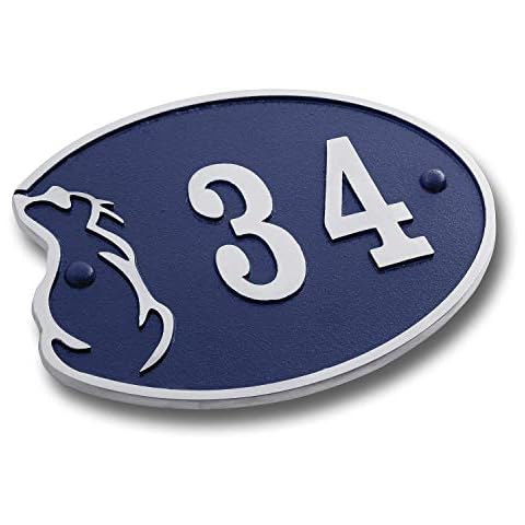 House Number Sign Perfect For Cat Lovers. Cast Metal Personalised Home Or Mailbox Plaque With Oodles Of Colour, Number And Letter Options. Handmade In England By The Metal Foundry Just For You Cover
