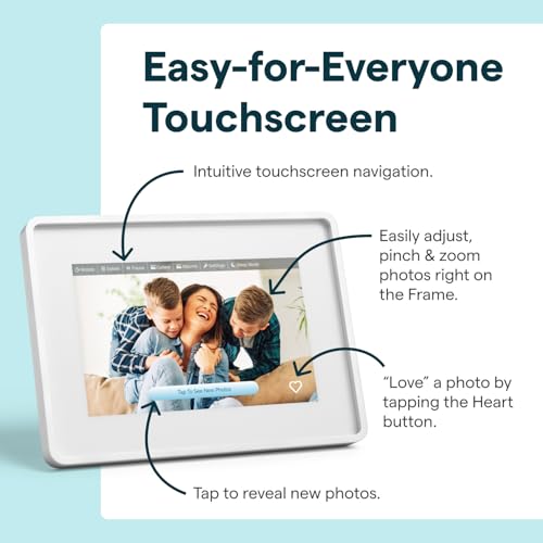 Image of Skylight Digital Picture Frame 2 - 10 inch Full HD Wi-Fi Touch Screen, 16GB Digital Photo Frame, Load Photos & Videos Directly from Phone, Anti-Glare - Personalized Gifting, Aluminum Metal Shadow Box