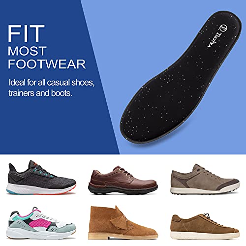 Image of 3 Pair -Shoe Inserts for Mens Memory Foam Insoles,Replacement Insoles for Work Boots Running Shoes, Cushion Shock Absorbing for Foot Pain Relief, Comfort Breathable Inner Soles Black 43EU,US10