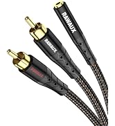 Amazon | RAWAUX RCAケーブル、2RCAオス to オス ステレオオーディオ