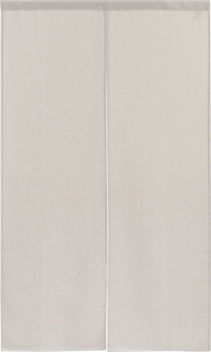 Noren Door Curtain White Brown Polyester 28x47in Room Divider Japan
