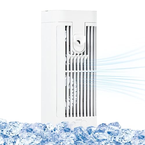 WJnflQN Enfriador de aire evaporativo, enfriador de aire personal de ahorro de energía, ventilador de nebulización, diseño de luz nocturna, cable USB incluido con aire acondicionado USB