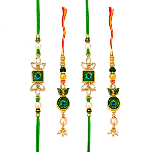 Image of Rakhi Set Combo with Roli Chawal