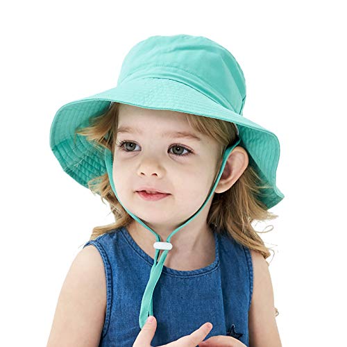 Baby Sun Hat Toddler Summer Upf 50+ Sun Protection Baby Boy Hats Beach Hats Wide Brim Bucket For Baby Girl Adjustable Kid Cap A 2 Pack Navy & White 2-5T #TOP4