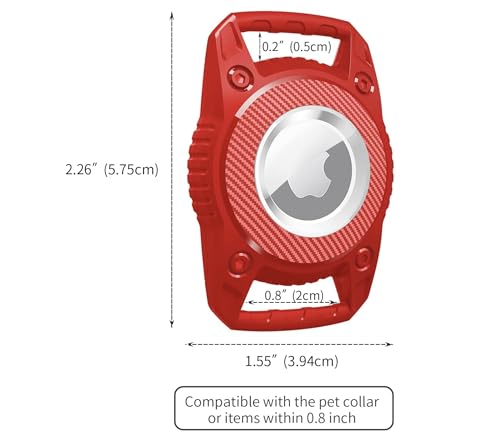 Suporte de coleira de cachorro Airtag à prova d'água IPX8 (1 peça), Apple antimastigação e policarb