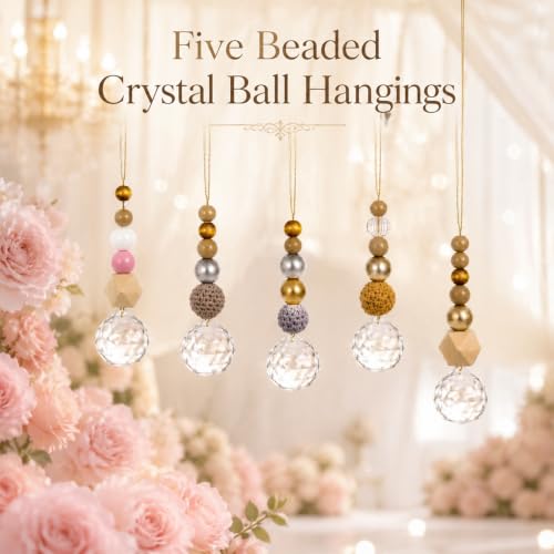 5Pcs Christmas Tree Rainbow Suncatchers Hanging Crystals for Decoration - image 7