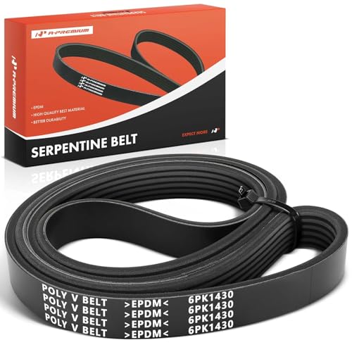 A-Premium 56.26 Inch Engine Serpentine Drive Belt Compatible with Nissan Altima 2013-2018, Rogue 2014-2020, DOHC L4 2.5L, Gas Only
