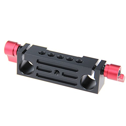 Image of CAMVATE Aluminum 15mm Rod Clamp Railblock for DSLR 15mm Rail Rig Support System(Red) - 1138