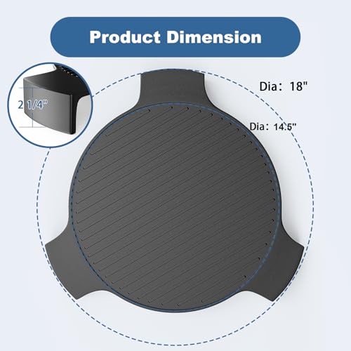 18 Inches Cast Iron Plate Setter for Large Big Green Egg Accessories Smoking Baking Pizza Stone Heat Deflector Conveggtor for Char-Griller AKORN Kamado & Other 18" Dia Kamado Grill Plate by Yuflame - Image 2