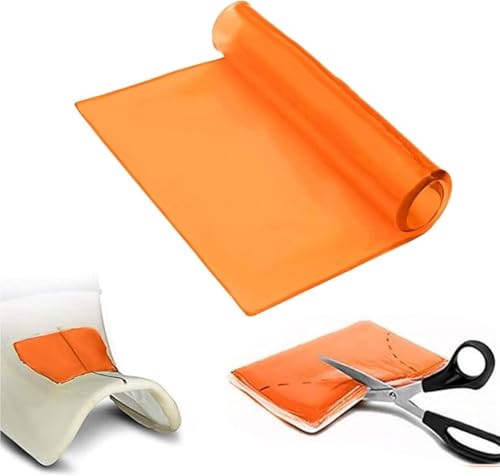 LisylineAuto Motorcycle Seat Gel Pad Car Driver Passenger Seat Cushion Shock Absorption Mats Soft Cooling DIY Gel Pad Comfort Long Sitting Office Chair Wheelchair Seat Cushion Orange (25 x 25 x 2cm)