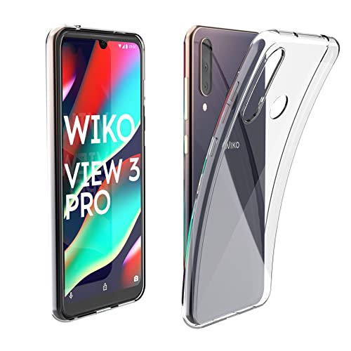 N NEWTOP Custodia Cover Compatibile con WIKO VIEW 3 PRO, Morbido TPU CLEAR Gel Silicone Anti Graffio Trasparente Slim Sottile Flessibile Case Posteriore Proteggi