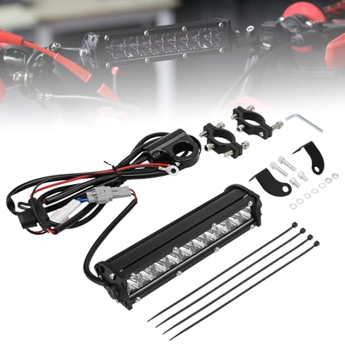 IUVWISN Barra luminosa LED 60W 2500LM Plug Play impermeabile con interruttore universale per CRF110 CRF250R CRF450R YZ125 YZ250 WR250F KLX110 Motocross
