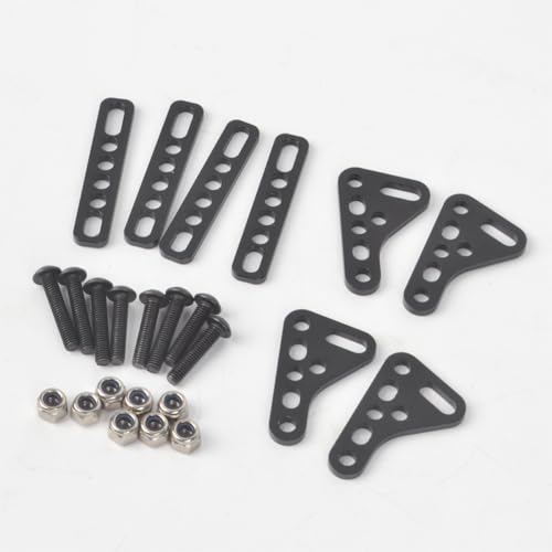 Support d'amortisseurs doubles en aluminium rigide noir pour modification RC