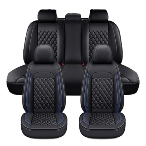 に適用トヨタ アクア AQUA NHP10 H23.12〜現行 車用シートカバー フルカバータイプ 通気性素材 カーシートカバー 人体工学設計で腰肩痛緩和 シートクッション ズレ防止 背面大容量収納ポケット 簡単取り付け オールシーズン対応(黒青縞,枕なし