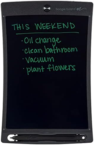 Boogie Board Jot Reusable Writing Tablet- Includes 8.5 in LCD Writing Tablet, Instant Erase, Stylus Pen, Built in Magnets and Kickstand, Gray