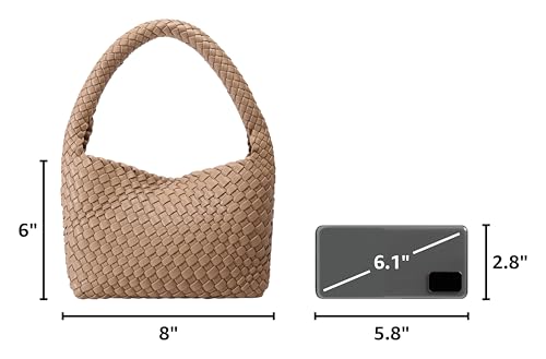 Image of Shoulder Hobo Bags for Women,Summer Beach and Travel Mini Cute Tote Bag,Soft Vegan Leather Underarm Purse for Daily | Soft Underarm Bags