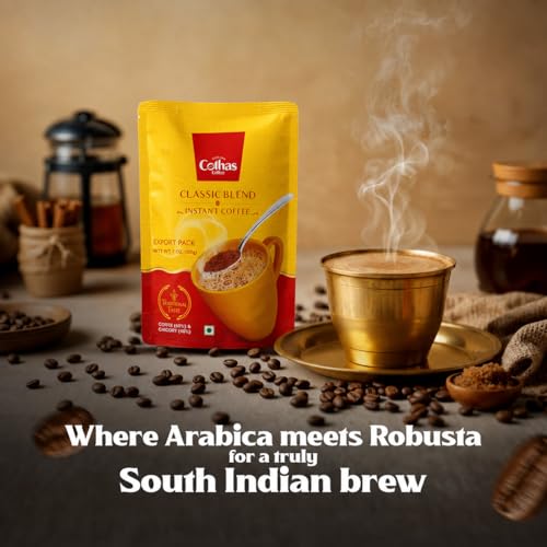 Image of Cothas Classic Blend Instant Coffee Powder | Traditional South Indian Taste | Made with 60% Coffee & 40% Chicory for Rich Aroma and Strong Flavour | Smooth & Easy to Prepare | 200 g Pack