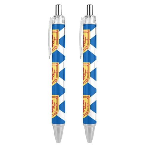 Bolígrafo retráctil de trazo fino 0,5 mm con emblema de Escocia, pack de 4 para oficina
