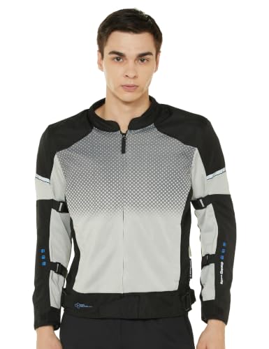 Image of Royal Enfield HIGH STREET ECO RIDING JACKET|CE level 2 armours at Shoulders & Elbows CE level 2 armour at back, XY CE level 1 armour at Chest|Super soft Neoprene fabric at collar |NEON GREEN M