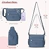 JUYANO Umhängetasche Damen Mittelgroß, Nylon Wasserdicht Handtasche Damen mit mehreren Taschen Leichte Crossbody Bag Damen Verstellbarer Breitem Freizeit für Einkaufen Reisen Schule #2