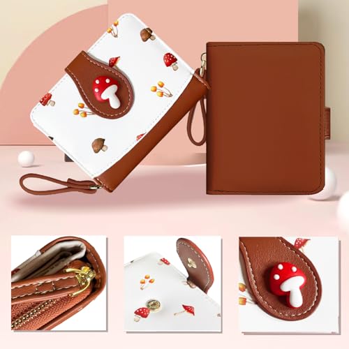 Image of Sunwel Fashion Girls Cutest Prints Wallet Card Slots Small Wallet with Zipper Coin Pouch Wallet for Women