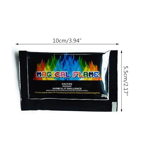Pacotes Decorativos Mudança Cor Chama Pó Mágico Decorativo Muda Cor Chama Suprimentos Para Festa Pó