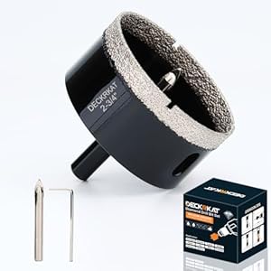 2-3/4 inch Diamond Hole-Saw Bits with Pilot Drill Bit -2-3/4″ Diamond Tipped Tile Hole Saws with Guiding Bit Accurate Drilling for Porcelain Tile Ceramic Pottery Granite Stone Glass Bottles 70mm