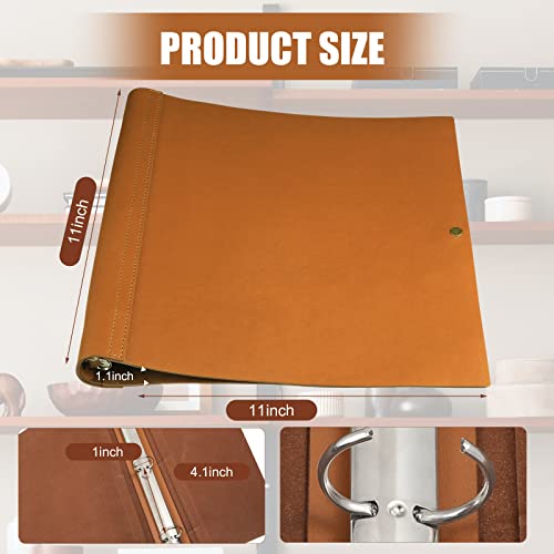 Binder Organizer Vintage Faux Leather 3 Ring Binder 1 Inch 3 Ring Leather Portfolio Leather Folder Planner Binder Holds 8.5X11 Inch Paper For Office Home Document Photo Diary Supplies (Antique Brown) #TOP1