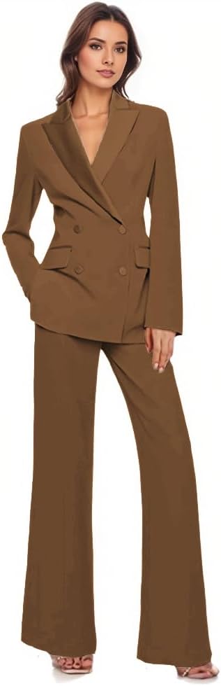 Womens Tuxedos 2 Pcs Blazer Sets Womens Business Suiting Satin Lapel Womens Blazer Pants Wedding