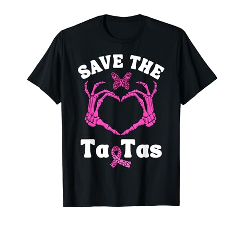 Squelette rose Save The Tatas Unique Breast Cancer Awareness T-Shirt