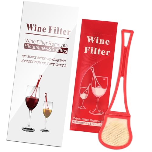 Wine filter Stick(8 pack,Red) - Effectively remove sulfite, histamine,All-Natural Purifier prevents red wine headaches, nausea, hangovers, and wine allergies.