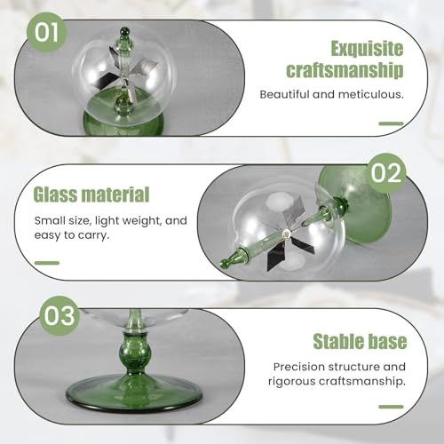 Dasing GrüN Solar Power Radiometer Crookes Solar Spinnen FlüGel Geschenk Haus Schreibtisch Dekoration