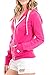 Urban Look Womens Active Long Sleeve Fleece Zip Up Hoodie with Plus Size (Small, B1 Solid Hot Pink)