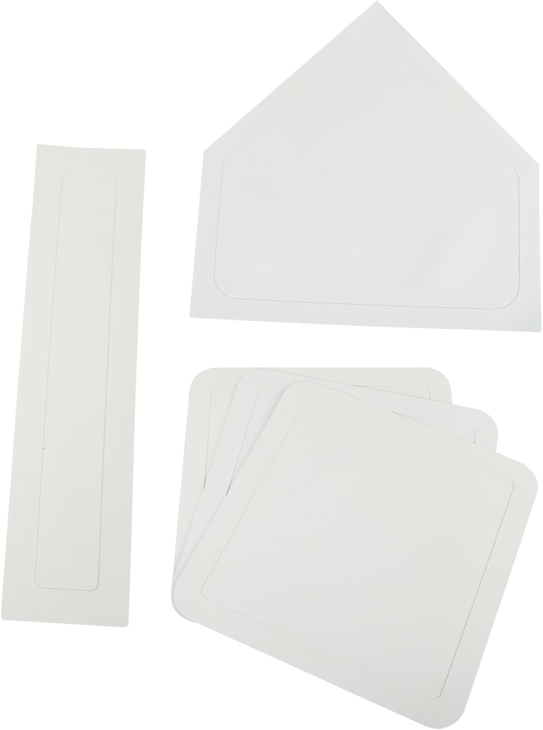 5pcs Baseball Baseball Bases Balls Base Mats Spark Catch Light up Baseball Game Baseball Stuff Pitchers Foam Baseball Softball Bat Running Cap Batting Pitching Machine Rubber White