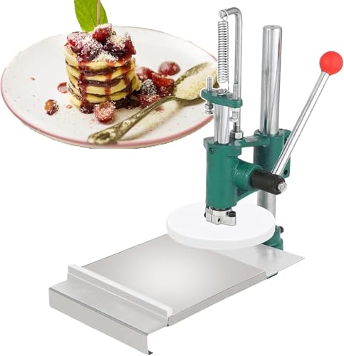 Manual Pizza Press, Pizza Dough Press Machine, Commercial Stainless Steel Dough Press, Pizza Dough Flattener Kitchen Tool, Adjustable Thickness & Height, for Pancake, Pizza Dough Crusts.(14cm)