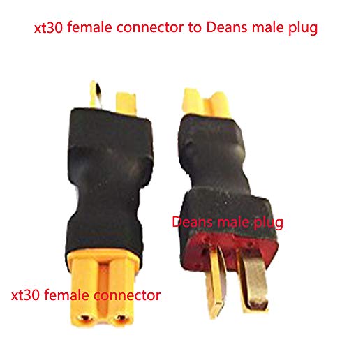 2 pares adaptadores de conector Deans-T a XT30 sin cable miniatura 5