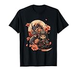 Vintage Japanese Samurai Ninja Cat Tattoo Kawaii Men Women Girls Kids T-Shirt