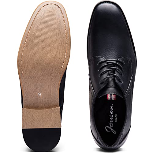 Image of Jousen Men's Dress Shoes Leather Wingtip Formal Business Oxford Shoes Brogue Retro Derby Dress Shoes for Men