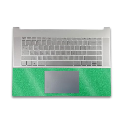Image of Glossy Glitter Gaming Skin Compatible with HP Envy x360 16 inch (2023) - Solid Green - Premium 3M Vinyl Protective Wrap Decal Cover - Easy to Apply | Crafted in The USA by MightySkins