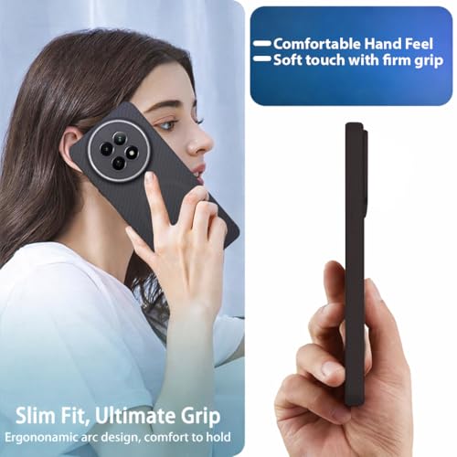 Image of LIRAMARK Rugged Carbon Fibre TPU Armor Silicone Back Cover Case for Realme Narzo 70x 5G / N65 / Realme 13 /12 / 12X 5G / C65
