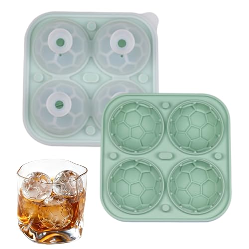 Molde de silicona para cubos de hielo con forma de balón de fútbol miniatura 3