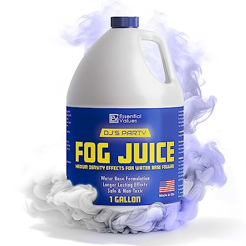 Essential Values Fog Machine Fluid - 1 Gallon - Smoke Fluid For Fog Machines