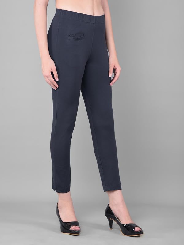Image of Comfort Lady Women Cotton Blend Regular Fit for Casual,Formal and Daily Use Kurti Pants with Front Pocket