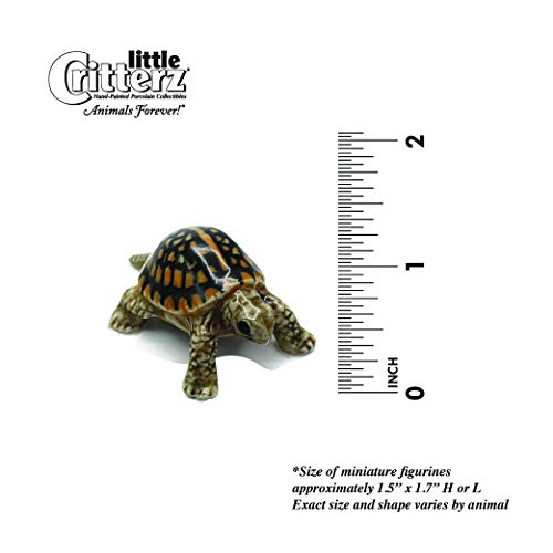 Little Critterz Box Turtle Figurine Dom - Collection Home Décor Miniature Porcelain Figurine #TOP1