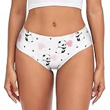 Dalzium Cute Panda Bears Underwear for Women Classic Briefs Breathable Womens Underwear Bikini Panties 1-Pack, M Multi